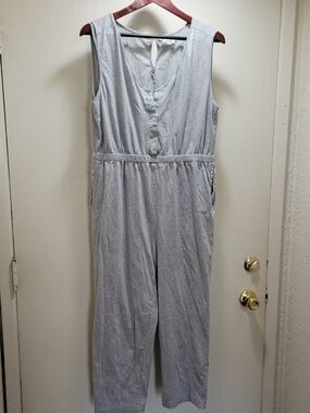 Cost Plus World Market Light Gray Jumpsuit